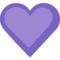 Purple Heart emoji on Facebook